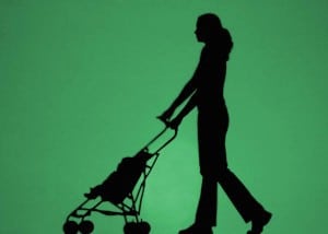 WOMAN WITH STROLLER